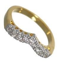 Foto Claridge oro rodiado anillo de circonio cúbico vestido tamaño p