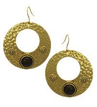 Foto Clio oro negro pendientes gancho
