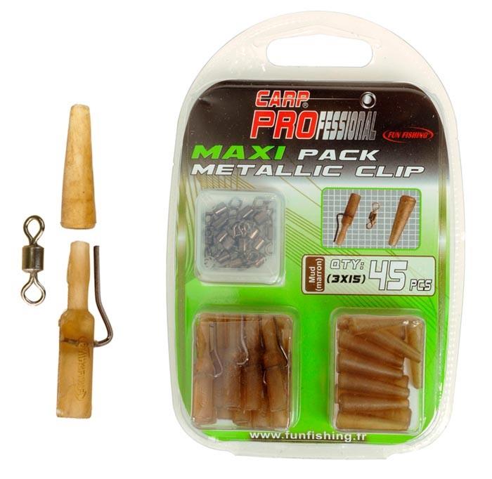 Foto clip plomo fun fishing metallic maxi pack weed (45 piezas)