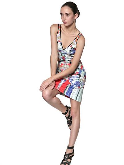 Foto clover canyon vestido de neopreno estampado floral