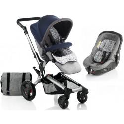 Foto Cochecito de bebe 2 piezas rider matrix light blue moon jane
