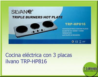 Foto Cocina Electrica  Silvano Trp-hp816 3 Placas
