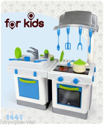 Foto Cocina Retro For Kids Para Niños 2 Modulos Y 16  Accesorios De Palau Toys