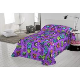 Foto Colcha bouti buhos cama 150cm