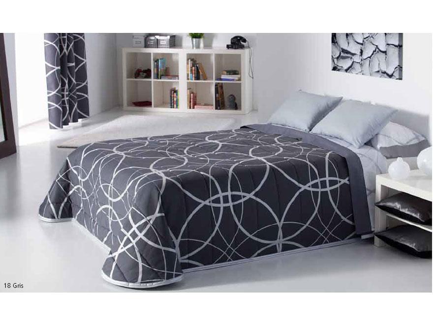 Foto Colcha Bouti PLATINIUM Gris cama 180