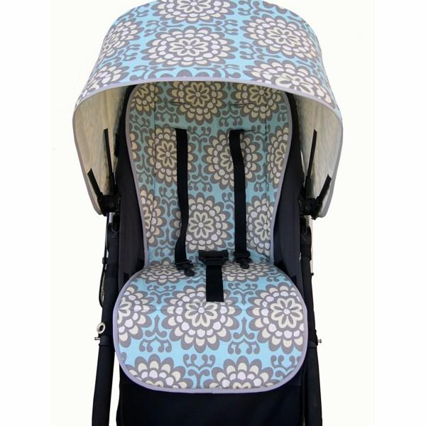 Foto Colchoneta silla bebe lotus azul