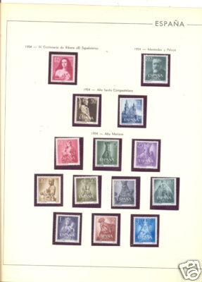 Foto coleccion de sellos de españa desdde 1954 hasta 1964