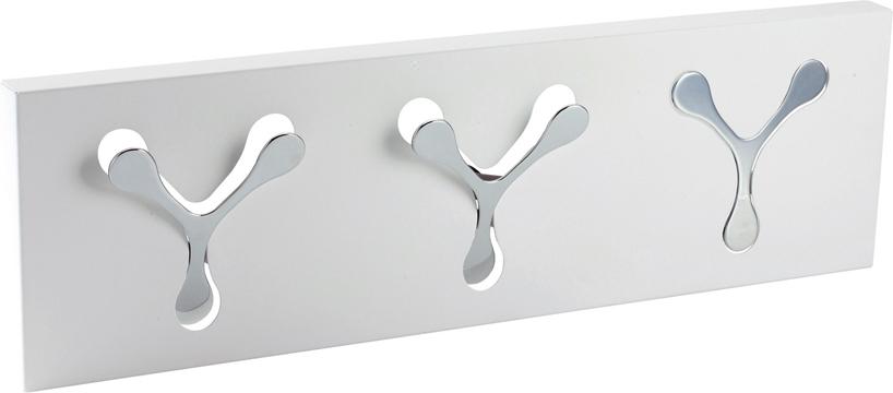 Foto Colgador pared x3 Reno de color blanco de metal
