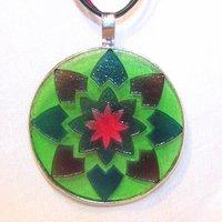 Foto Colgante Mandala colorido green