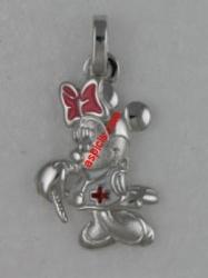 Foto colgante minnie plata rodiada, pd-81