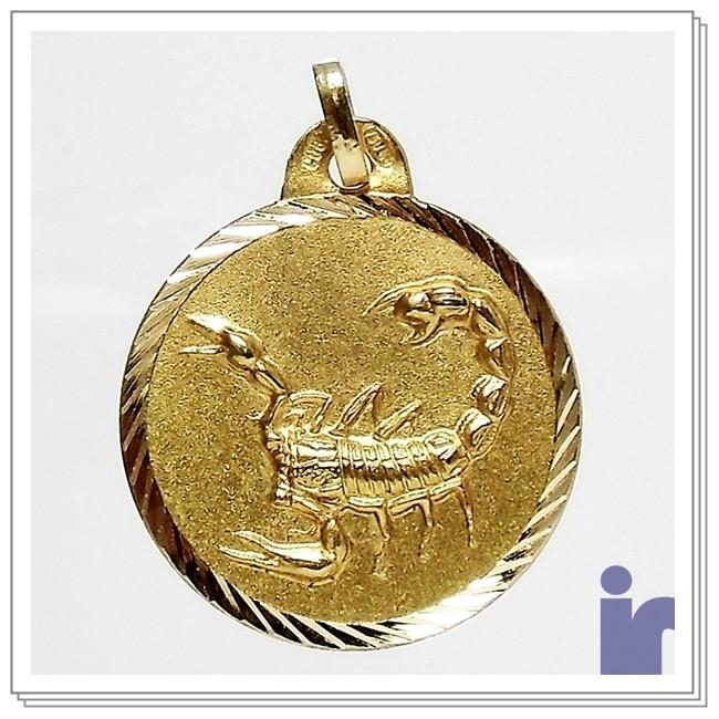Foto Colgante oro 18k horóscopo Escorpio medalla [84]