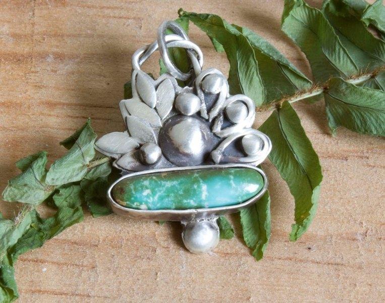 Foto Colgante plata turquesa, Primavera