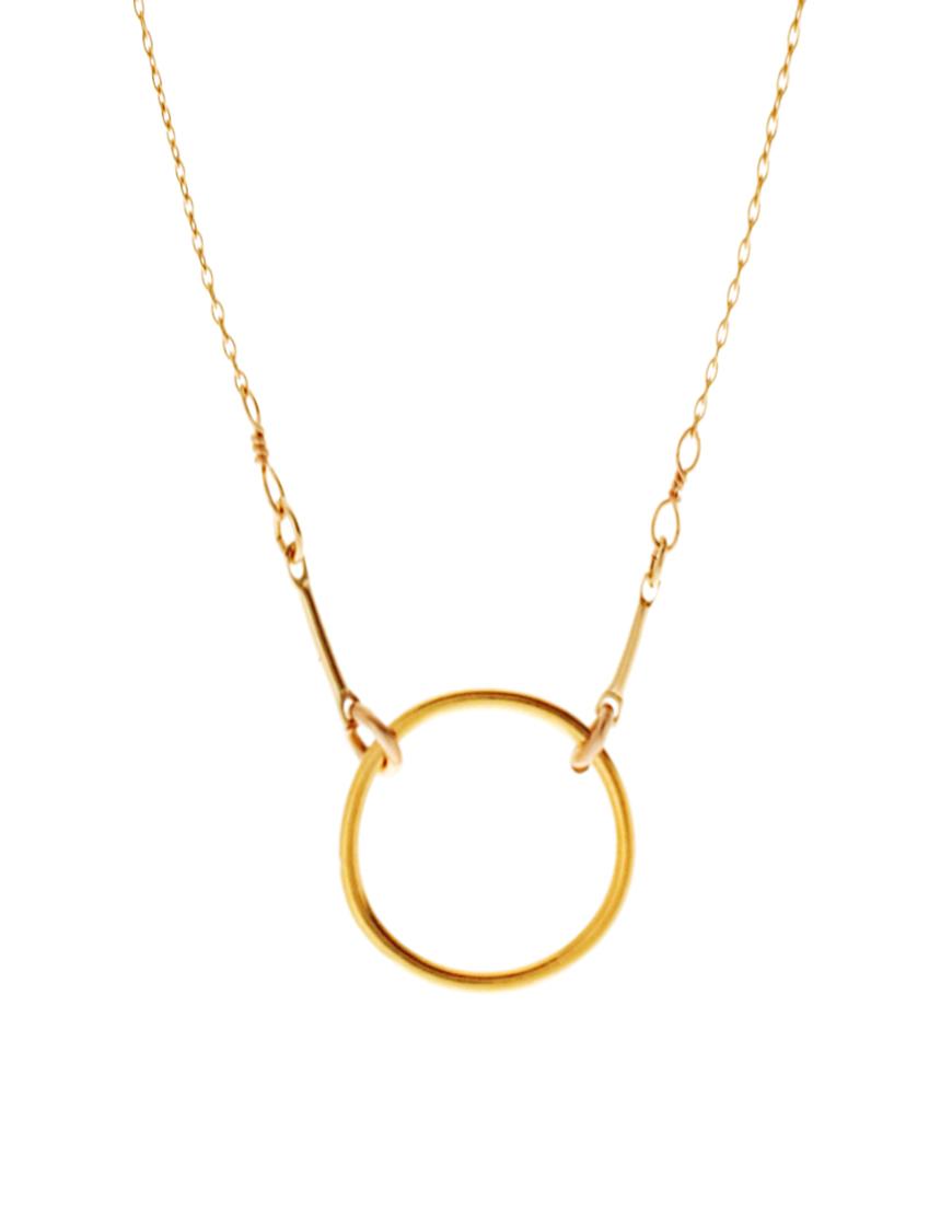 Foto Collar con disco karma chapado en oro de Dogeared Dorado