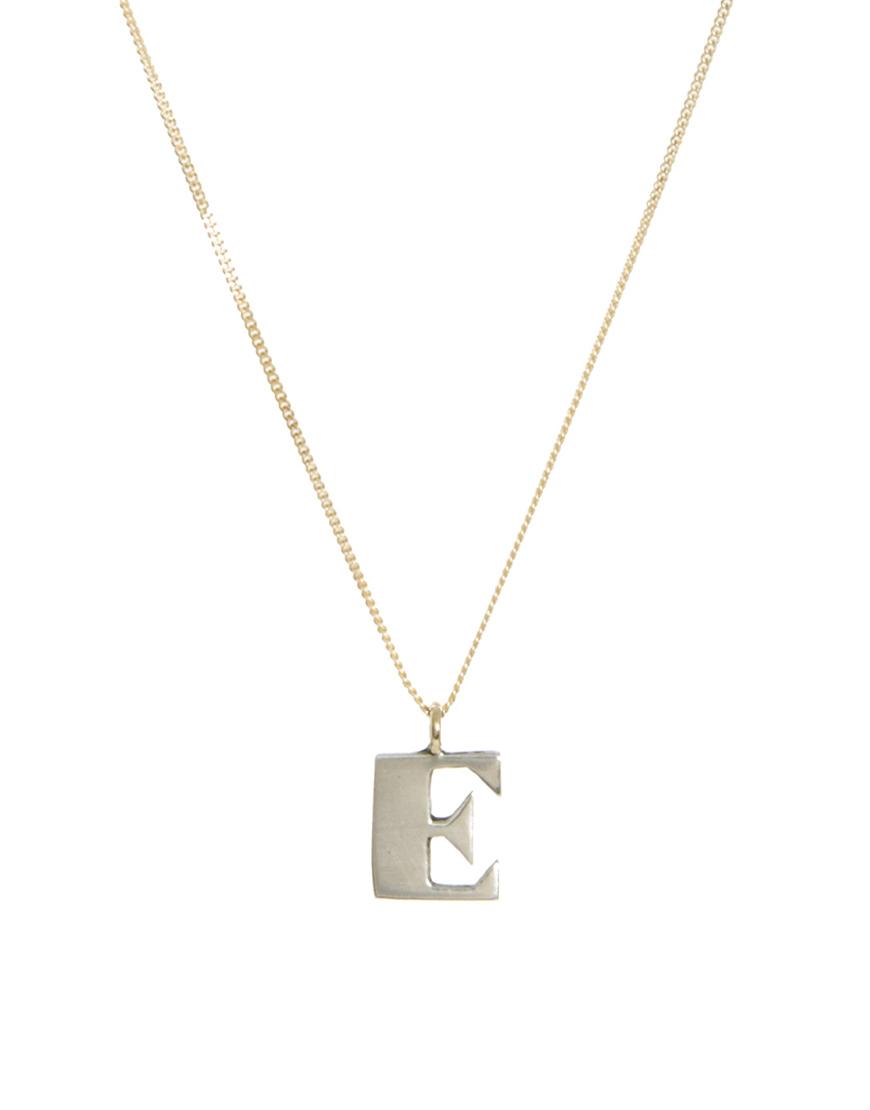 Foto Collar con letra E de Laura Lee Gold/silver