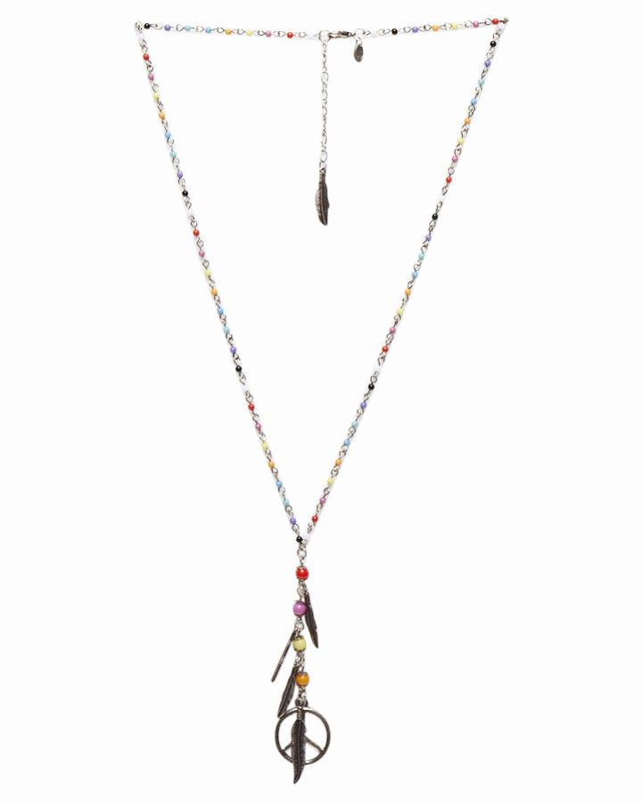 Foto Collar Con Plumas Y Símbolo De La Paz De Classics77 - Multi