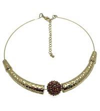 Foto Collar de cristal par de oro multi col de domino