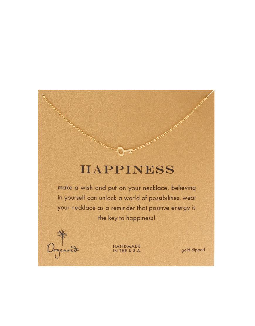 Foto Collar Key To Happiness de Dogeared Dorado