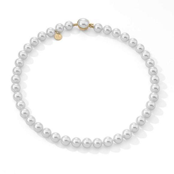 Foto Collar Majorica plata dorada 45/10 perla blanca