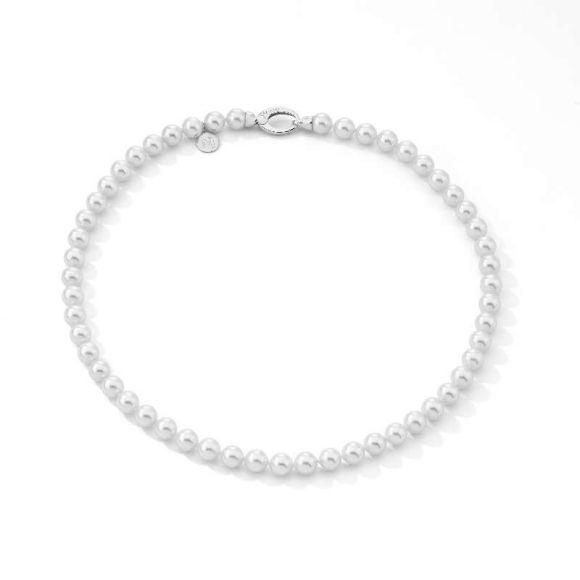 Foto Collar Majorica plata rodiada 45/7 perla blanca