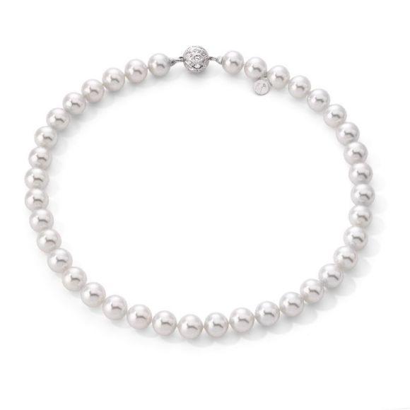 Foto Collar Majorica plata rodiada 50/12 perla blanca