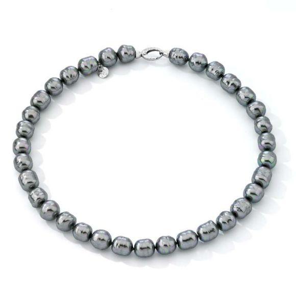 Foto Collar Majorica plata rodiada 50/12 perla gris