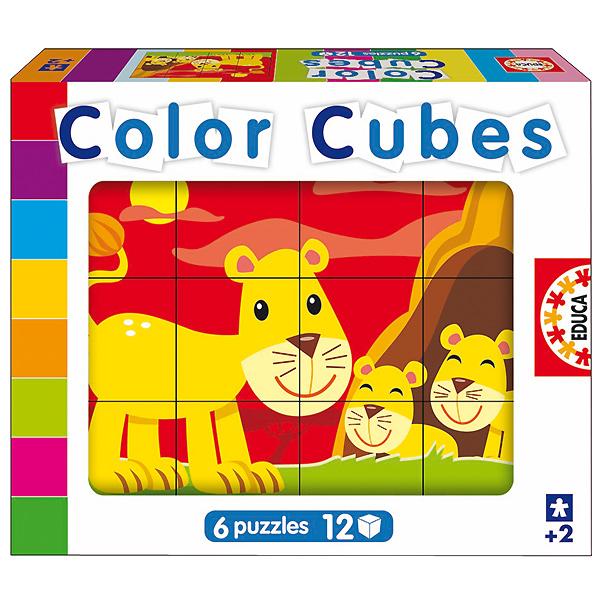 Foto Color Blocks mamas y bebés 12 cubos Educa Borrás