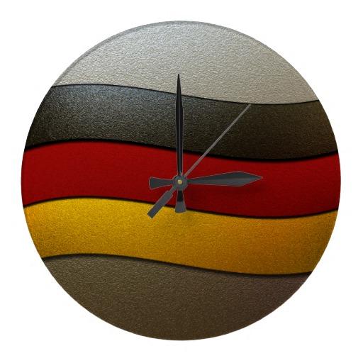 Foto Color-Cromo de la bandera de Alemania Reloj