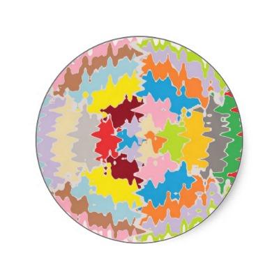 Foto Colores del arco iris de EBR:  Balance energético Pegatina Redonda