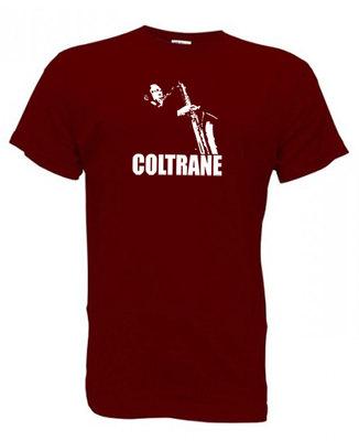 Foto Coltrane Camiseta Granate Vinotinto Hombre Talla S-2xl T Shirt Maroon Jazz Blues