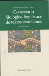 Foto Comentario filologico-linguistico de textos castellanos