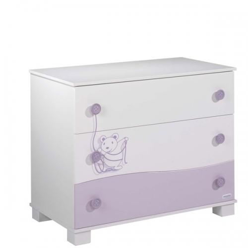 Foto Comoda micuna co-1472 funny blanco/lila brillo