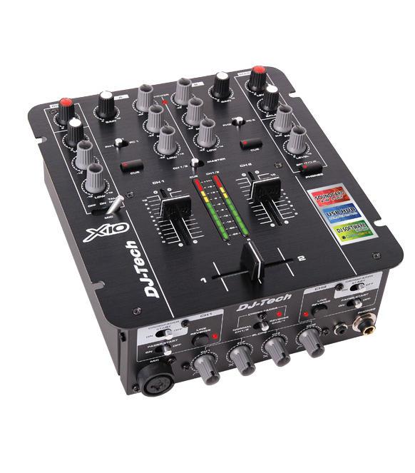 Foto compact professional 2ch dj mixer with built-in audio interface dj tech x10