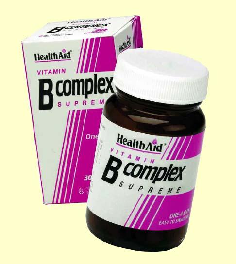 Foto Complejo B - Vitamin B Complex - Health Aid - 30 cápsulas
