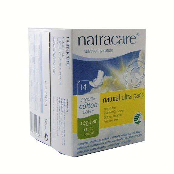 Foto Compresa Regular con Alas, 14 unidades - Natracare