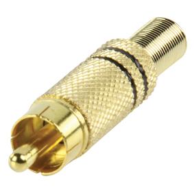Foto Conector RCA metalico con proteccion