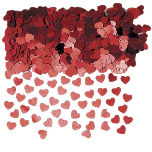 Foto Confetti Destello Corazones Rojos