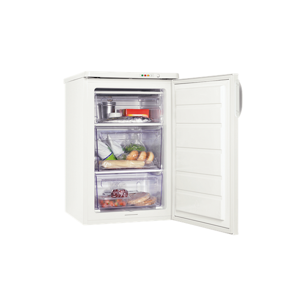 Foto Congelador vertical en color blanco de 85x55 cm zanussi (zft710w)