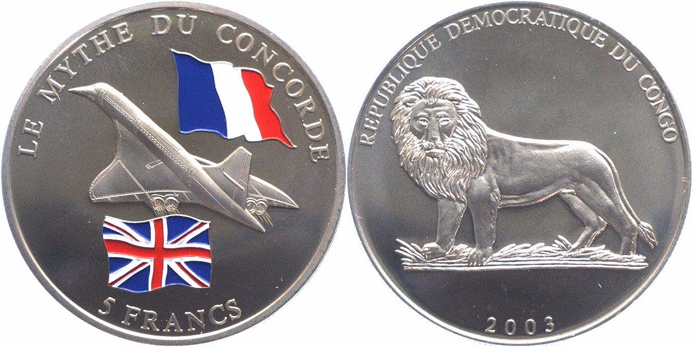 Foto Congo 5 Francs 2003