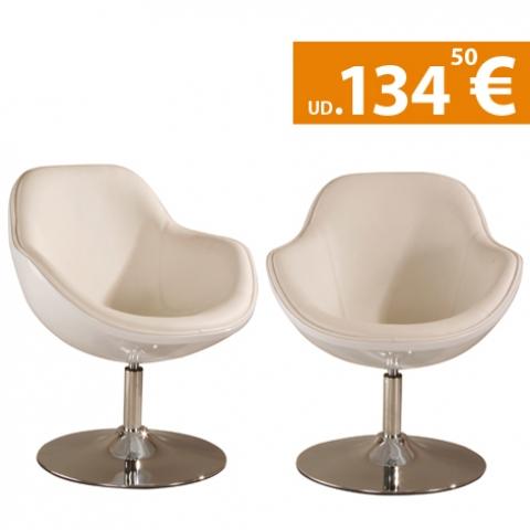 Foto Conjunto 2 butacas roma blanco