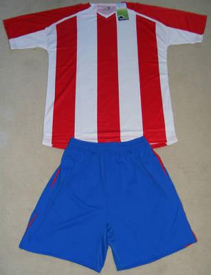 Foto Conjunto Camiseta Y Pantalón Adutlo Fútbol-blanco Y Rojo