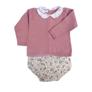 Foto Conjunto de bebe flores rosa viejo