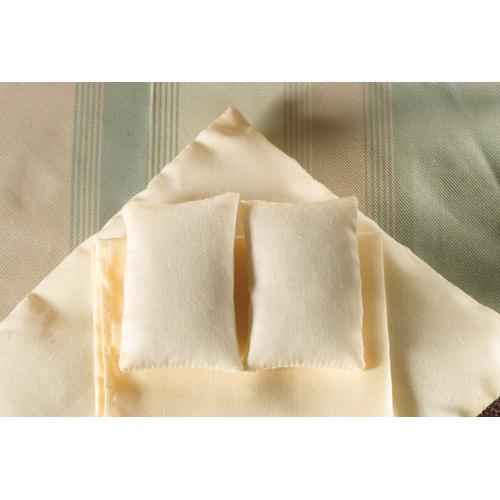Foto Conjunto de cama doble crema, 4 piezas - miniaturas - casas de...