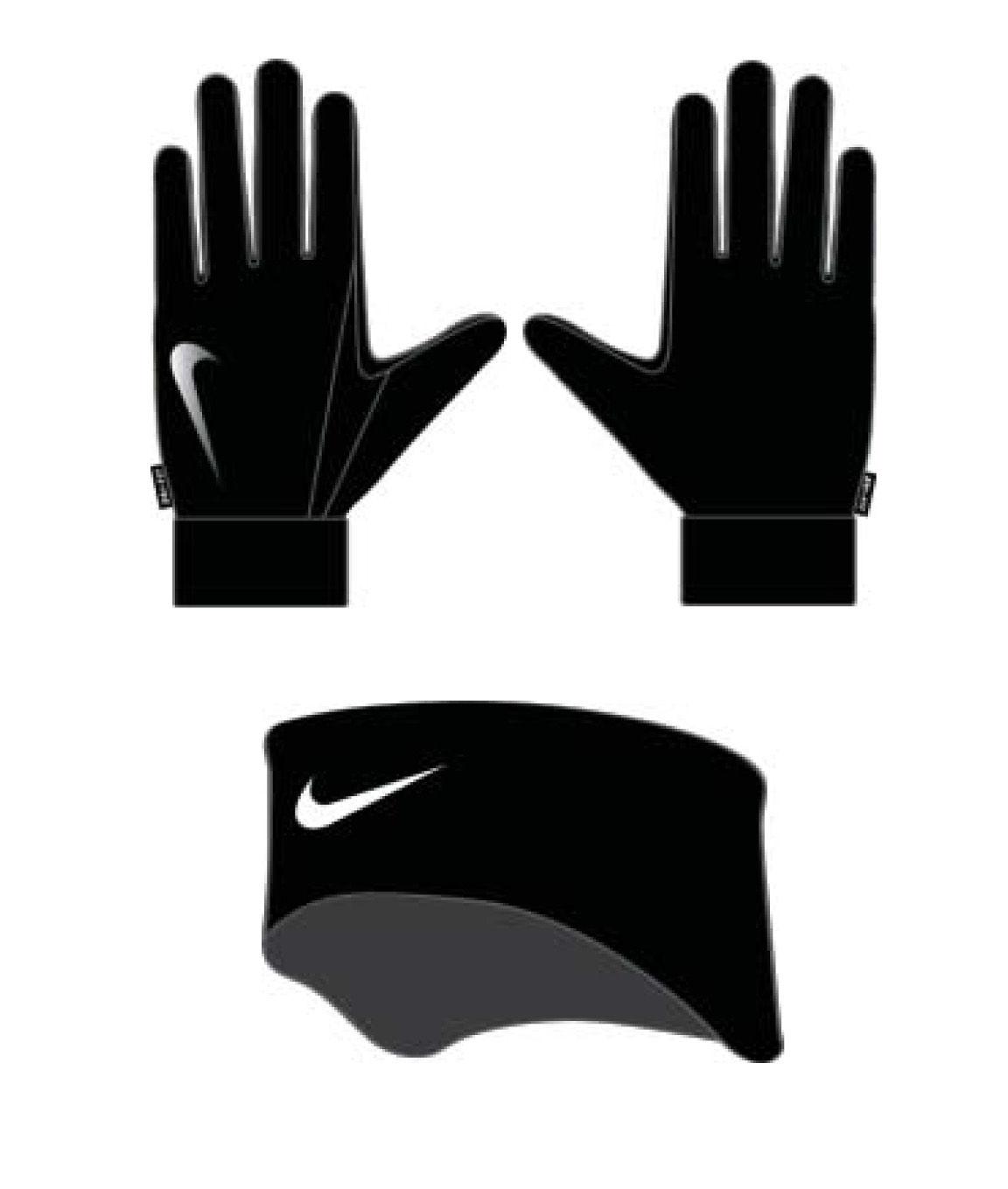 Foto Conjunto de cinta para la cabeza y guantes para hombre Nike - Running Dri-Fit