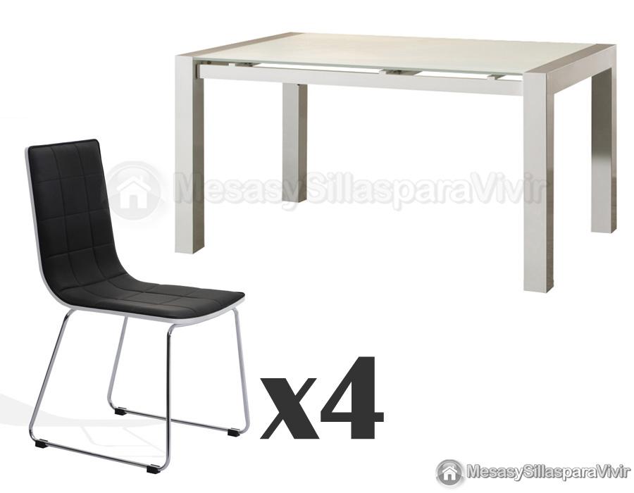 Foto conjunto de comedor de 1 mesa + 6 sillas mod. hamburgo - venecia