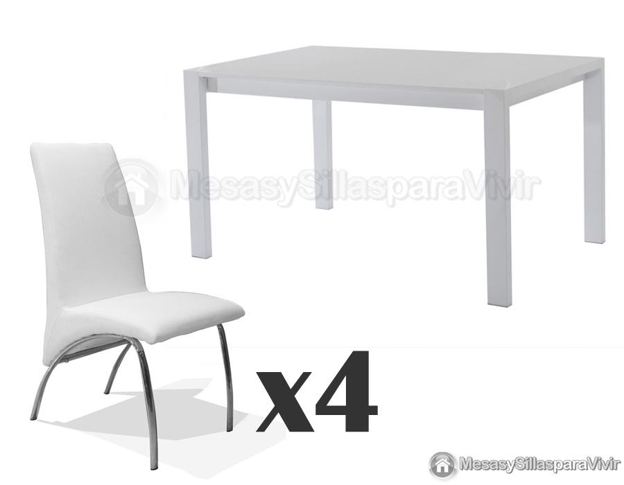 Foto conjunto de comedor de 1 mesa + 6 sillas mod. praga - trevi