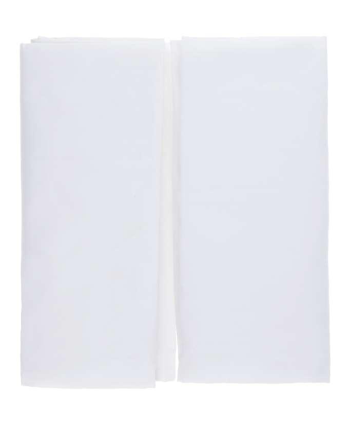 Foto Conjunto de dos sábanas bajeras, blancas, para cuna