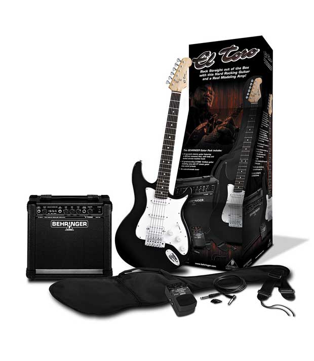 Foto conjunto de guitarra behringer el toro guitar pack negro