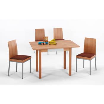 Foto Conjunto de mesa + 4 sillas en madera modelo Lorne