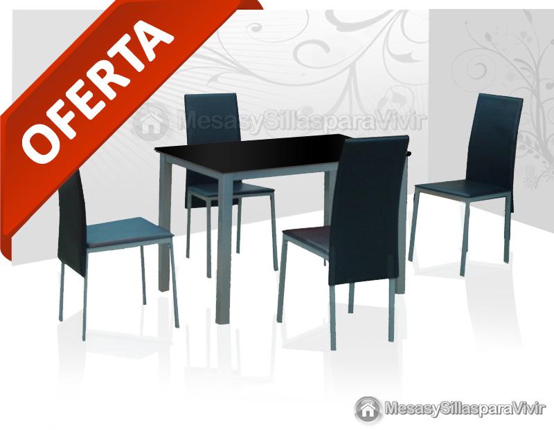 Foto conjunto de mesa ( naranja)+ 4 sillas mod. melbourne