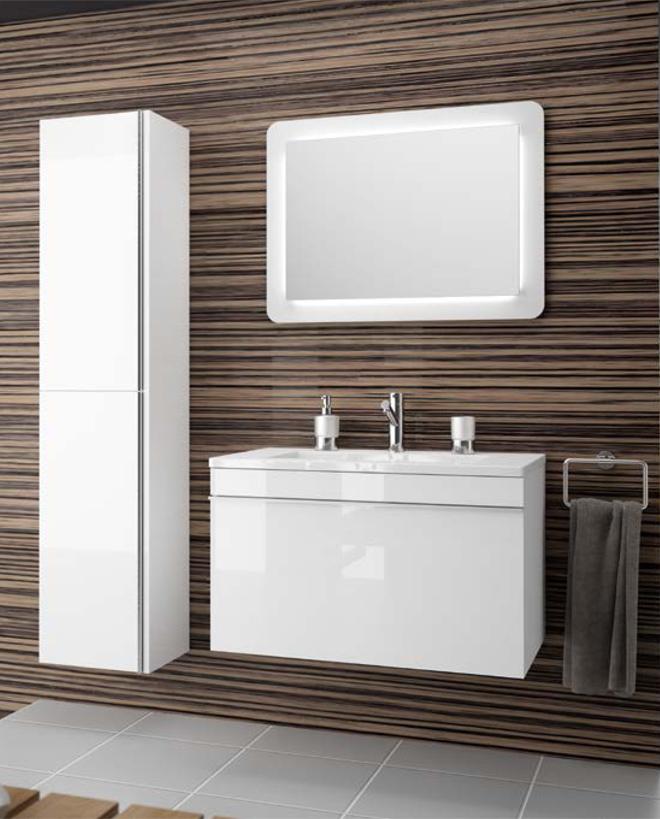 Foto Conjunto de mueble de baño Hermes 100 en color blanco de Salgar